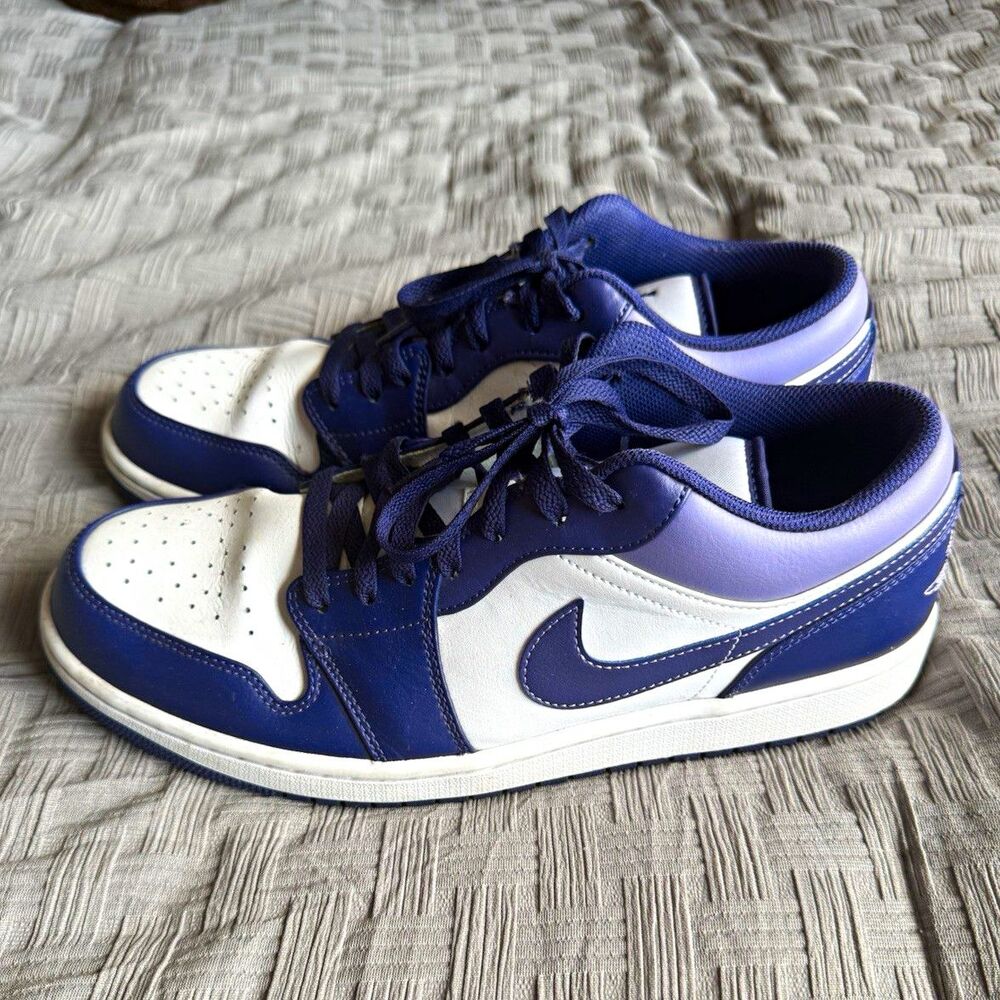 Jordan Air Jordan 1 Low Sky J Purple/White Low Top Lace-Up Leather 553558-515